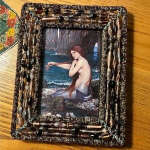 Beaded Frame with Mermaid Art